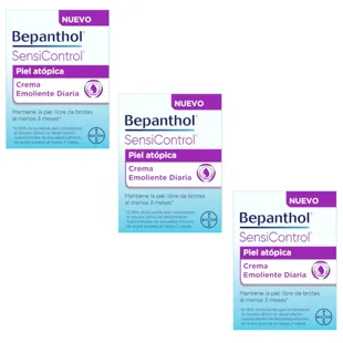 Bepanthol SensiControl Emollient Cream for Atopic Skin Skin Irritations 3x400 ml