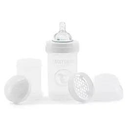 Twistshake Biberon Anti-Colique Blanc +0m 180ml