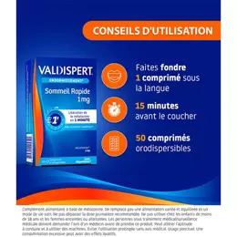 VALDISPERT Sommeil Rapide 1mg Mélatonine 50 comprimés