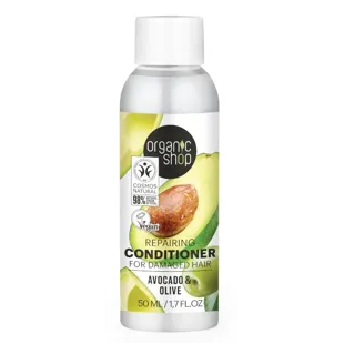 Organic Shop Repairing Conditioner for Damaged Hair, Avocado and Olive, 50 ml
