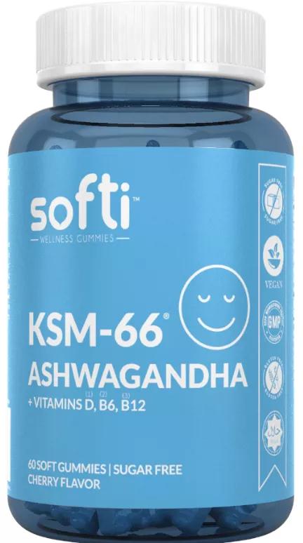 Softi Wellness Gummies KSM-66 Ashwagandha 60 Gummies