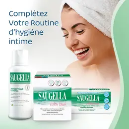 Saugella Cotton Touch Serviettes Hygiéniques Jour avec Ailettes - 2 Packs de 14