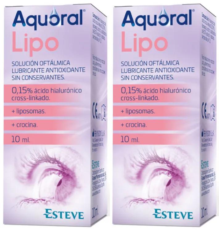 Aquoral Lipo Sèche Yeux Multidose 2x10 ml