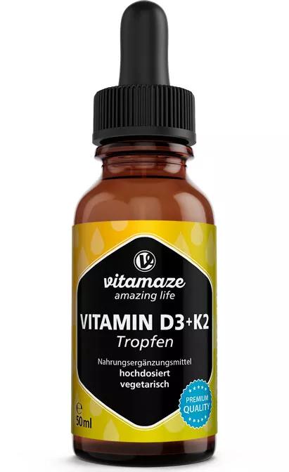 Vitamaze Vitamine D3 1000 UI + K2 Gouttes 1700 Gouttes