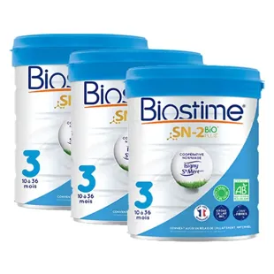 Biostime Latte per l'infanzia 3 Biologico 10-36 mesi 800 g - Confezione da 3