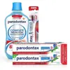 Parodontax Bain de Bouche Quotidien 500ml & Dentifrice Complete Protection Fraicheur 2x75ml & Brosse à Dents Complète Protection Souple