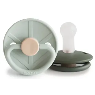 Frigg Little Viking Pacifier Block Silicone Sage/Olive +6m 2 units