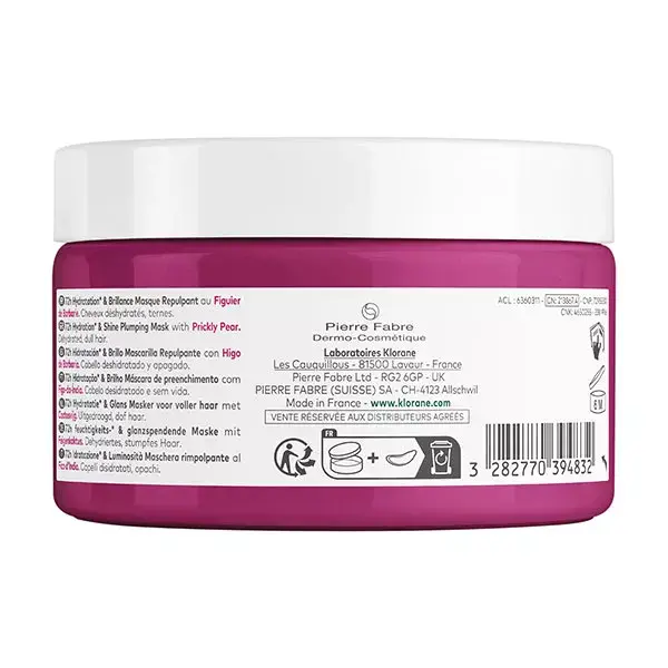 Klorane Figuier de Barbarie Masque repulpant 72h Hydratation brillance 250ml