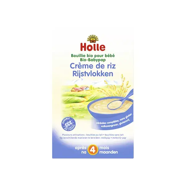 Holle Crème de Riz Sans Gluten Bio +4m 250g