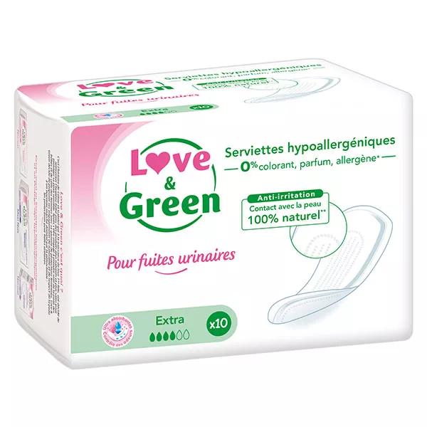 Love & Green Compresas para Fugas Urinarias Extra 10 unidades