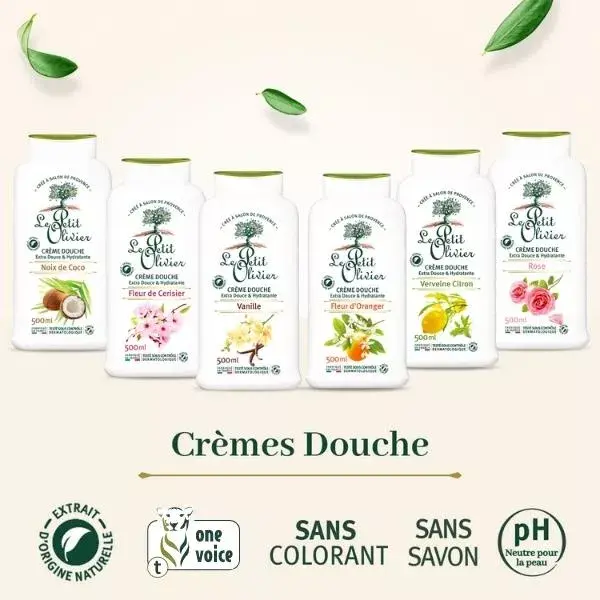 Le Petit Olivier - Crème Douche Extra Douce - Noix De Coco - Sans Savon 500ml