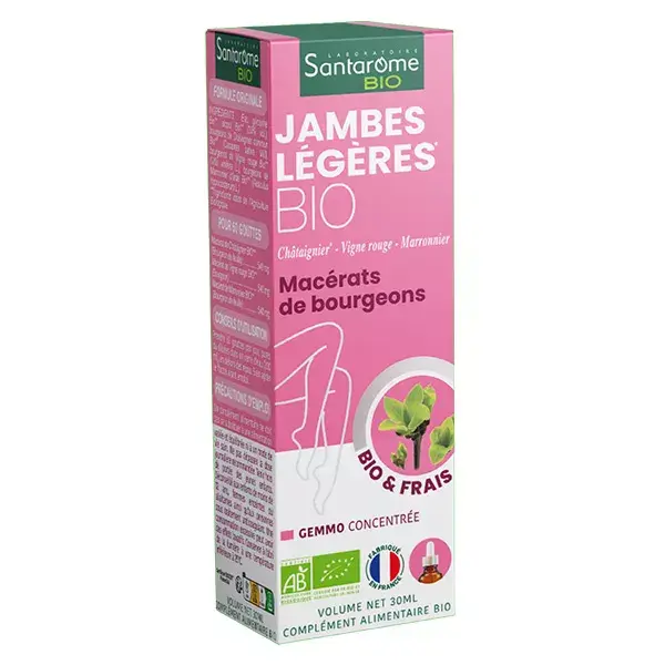 Santarome Bio - Tri Complexe de Bourgeons Jambes Légères Bio - Flacon de 30ml