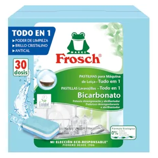 Pastilhas Ecológicas para Lavar Louça Frosch com Bicarbonato 30 Doses 540 gr