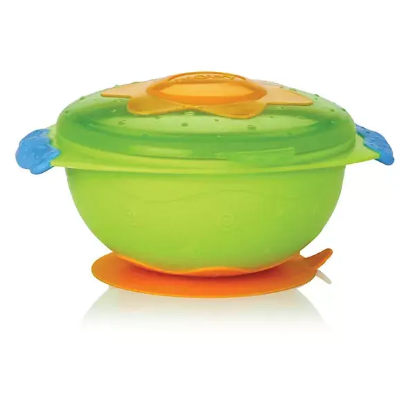Nûby plate deep suction cup lid green + 9 months