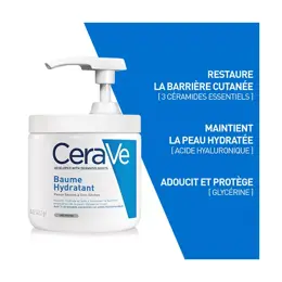 CeraVe Soins Baume Hydratant Visage Corps Pot Pompe 454g