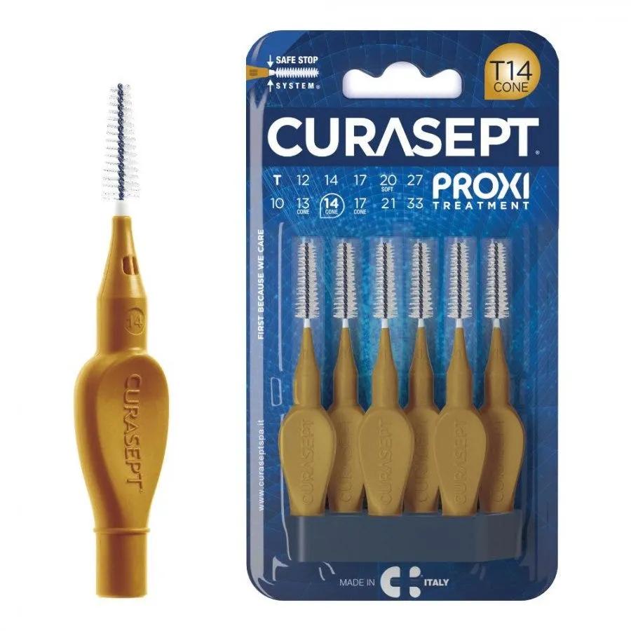 Curasept Proxi Treatment T14 Cone Scovolino Ocra 6 Pezzi