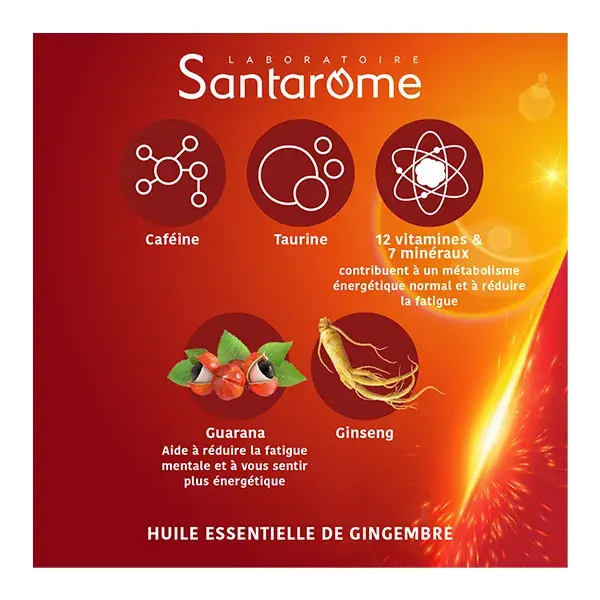 Santarome Vita'Max Booster Effervescent Caféine & Taurine 20 comprimés