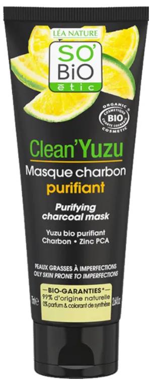 So Bio Étic Clean Yuzu Purifying Charcoal Mask 75 ml