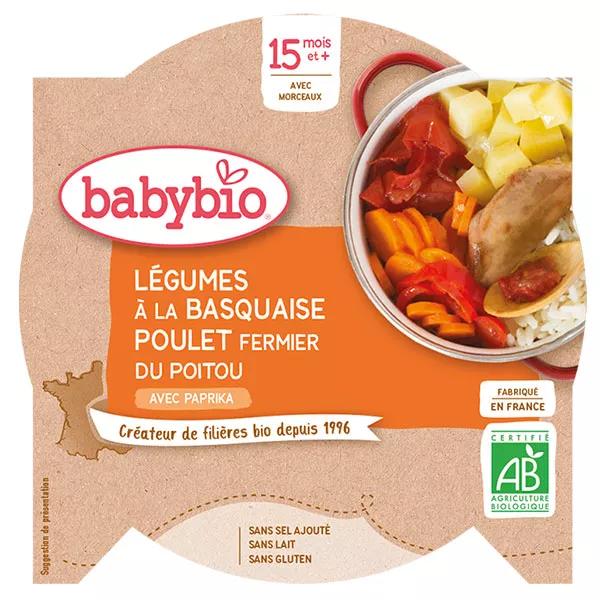 Babybio Menu du Jour Assiette de Verduras a la Vasca, Pollo y Arroz a partir de 15 meses 260g