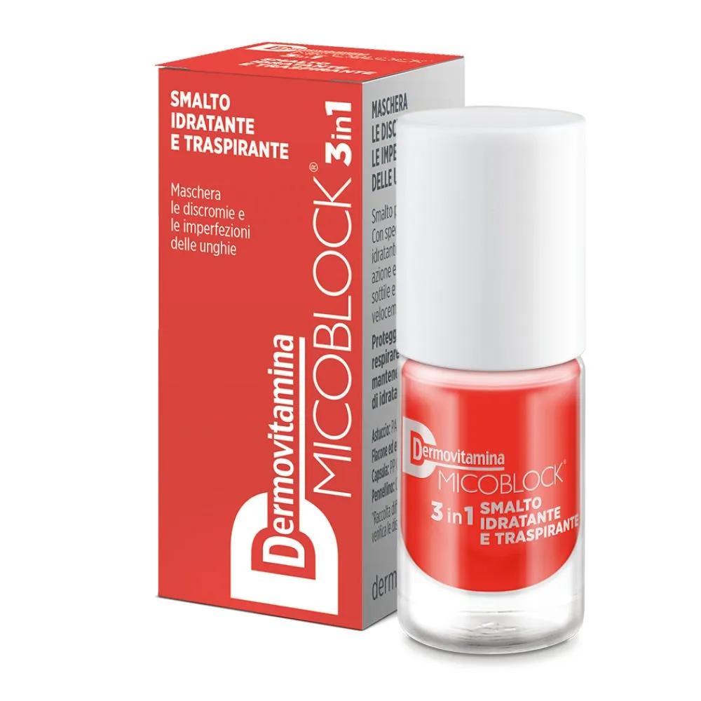 Dermovitamina Micoblock 3in1 Smalto Idratante E Traspirante Arancione Brillante 5 ml