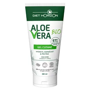 Diet Horizon Gel di Aloe Vera Biologico 97% per Viso e Corpo 150ml