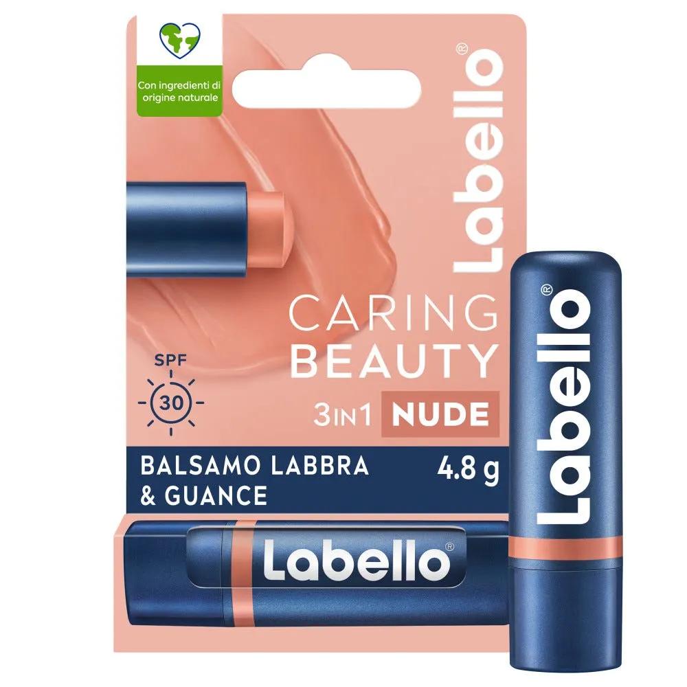 Labello Caring Beauty Lip & Cheek Nude SPF30 Burrocacao Labbra e Guance Colorato Nude 4.8 g