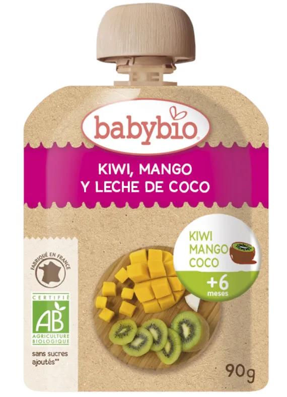 Babybio Zakje Kiwi, Mango en Kokos +6m 90 gr