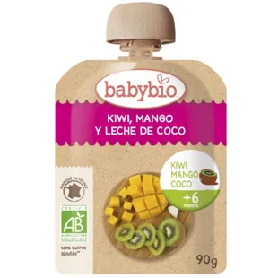 Babybio Pouch Kiwi, Mango and Coconut +6m 90 gr