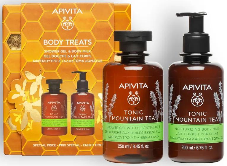 Apivita Tonic Bergtee Badegel 250 ml + Feuchtigkeitsmilch 200 ml