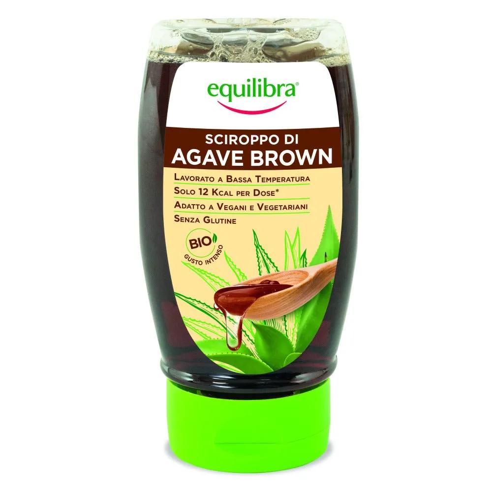 Equilibra Sciroppo di Agave Brown Bio Dolcificante per Dolci e Bevande 350 g