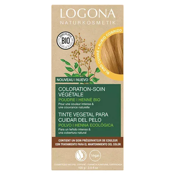 Logona Coloration-soin blond cuivré 100g