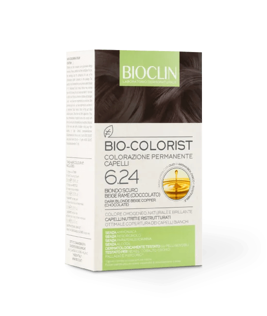 Bioclin Bio-Colorist 6.24 Biondo Scuro Beige Rame Tintura Naturale Capelli