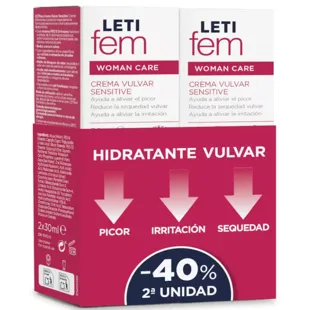 Leti Letifem Creme Vulvar Sensível 2x30 ml