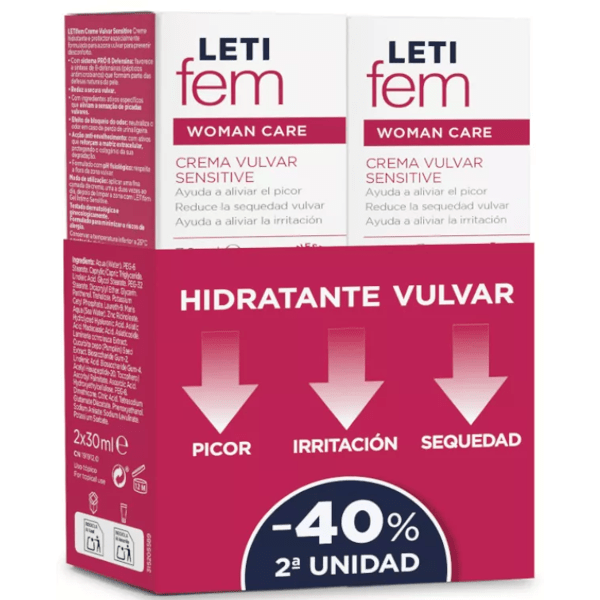 Leti Letifem Sensitive Vulva Creme 2x30 ml