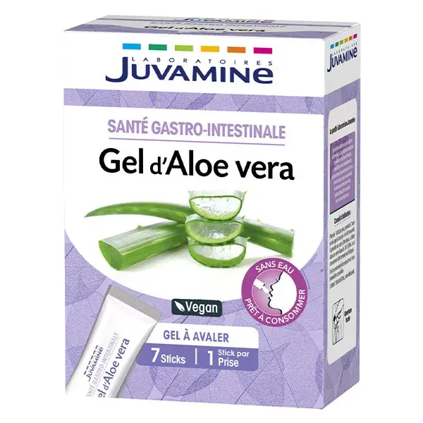 Juvamine Salud Gastro-Intestinal Aloe Vera Gel - 7 sticks de gel vía oral