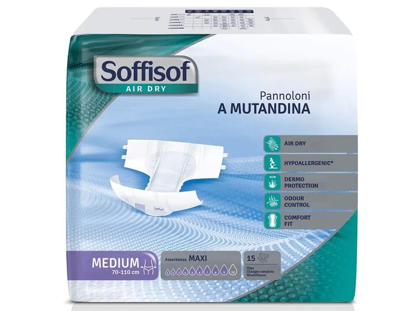 Pannoloni Soffisof Air Dry - Incontinenza Forte - Medio 60 Pezzi