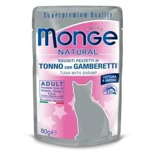 Monge Tonno Con Gamberetti Cibo Umido Per Gatti Adulti 80G