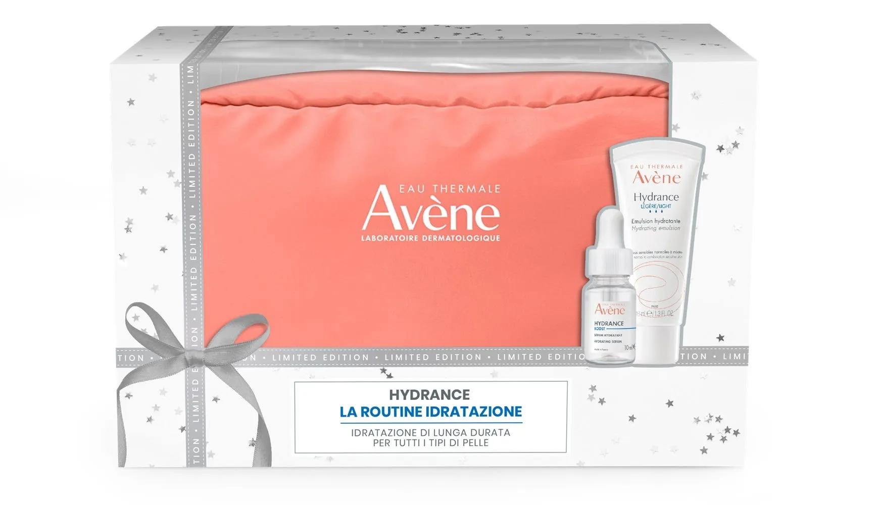 Avene Cofanetto Idratazione Hydrance Emulsione Leggera 40 ml + Siero 10ml + Pochette