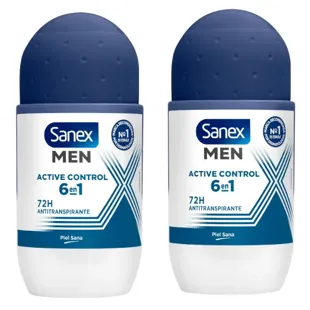 Sanex Men Active Control Roll-On 2x50 ml