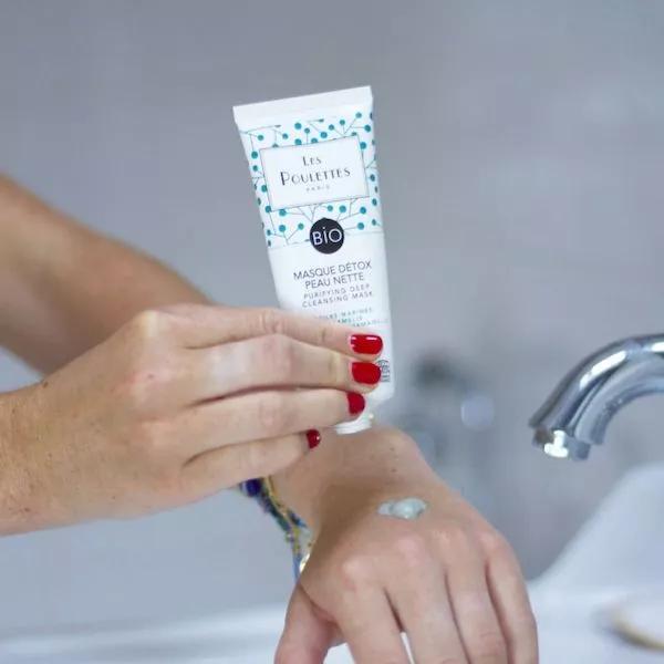 Les Poulettes Paris - Mascarilla desintoxicante para piel limpia con certificación orgánica - 75 ml
