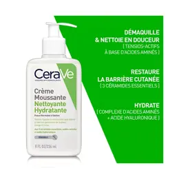 CeraVe Nettoyants Crème Moussante Nettoyante Hydratante 236ml