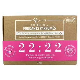 Lov'FROG Set regalo di fragranze per ambienti fondente profumate 22:22 Dolce Fruttato Gourmet Biologico 6 unità