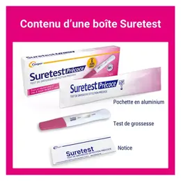 SURETEST - Test de grossesse Précoce - Résultat précis - Autotest - 1 test