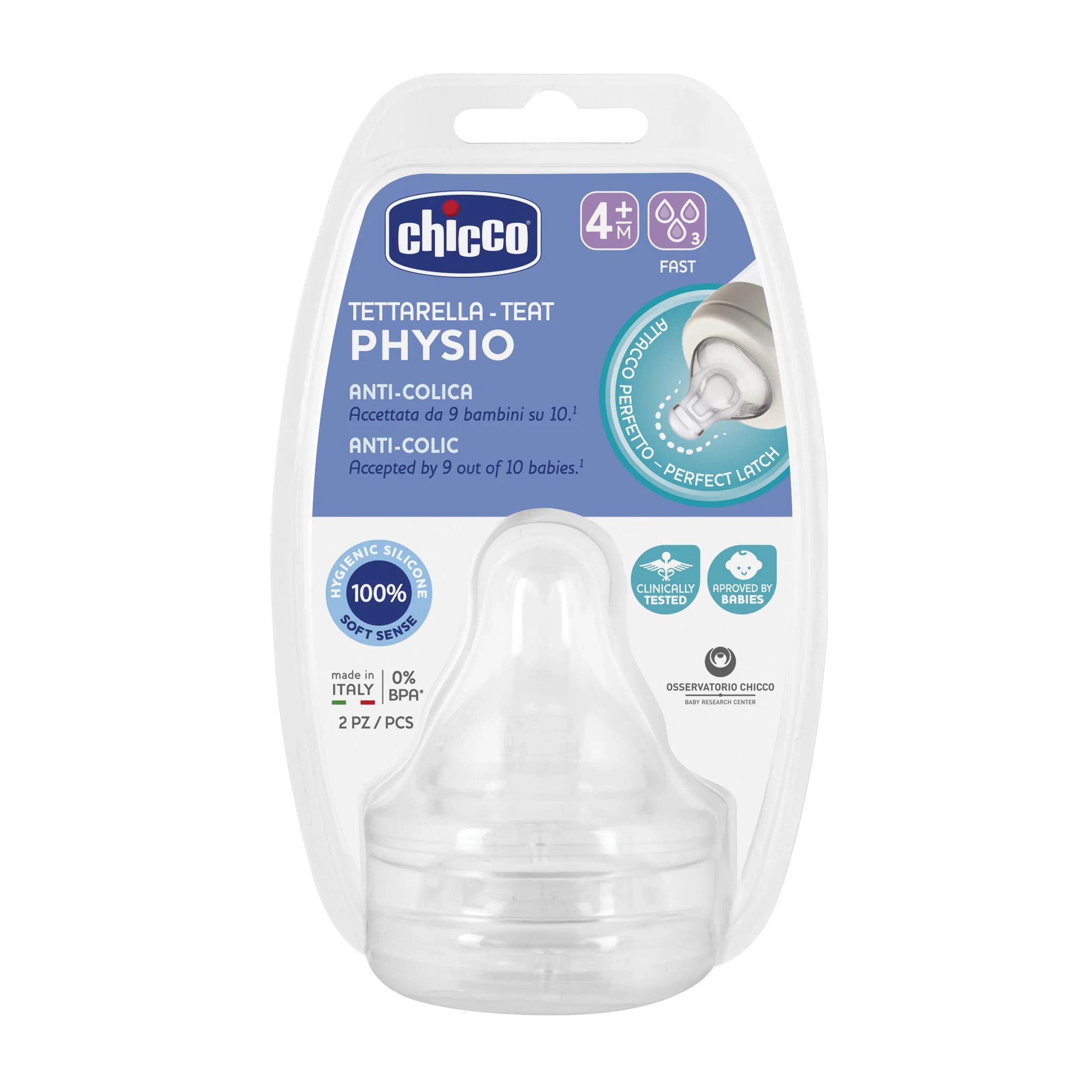 Chicco Tettarella Perfect5 In Silicone Flusso Regolare +4 Mesi 2 Pezzi