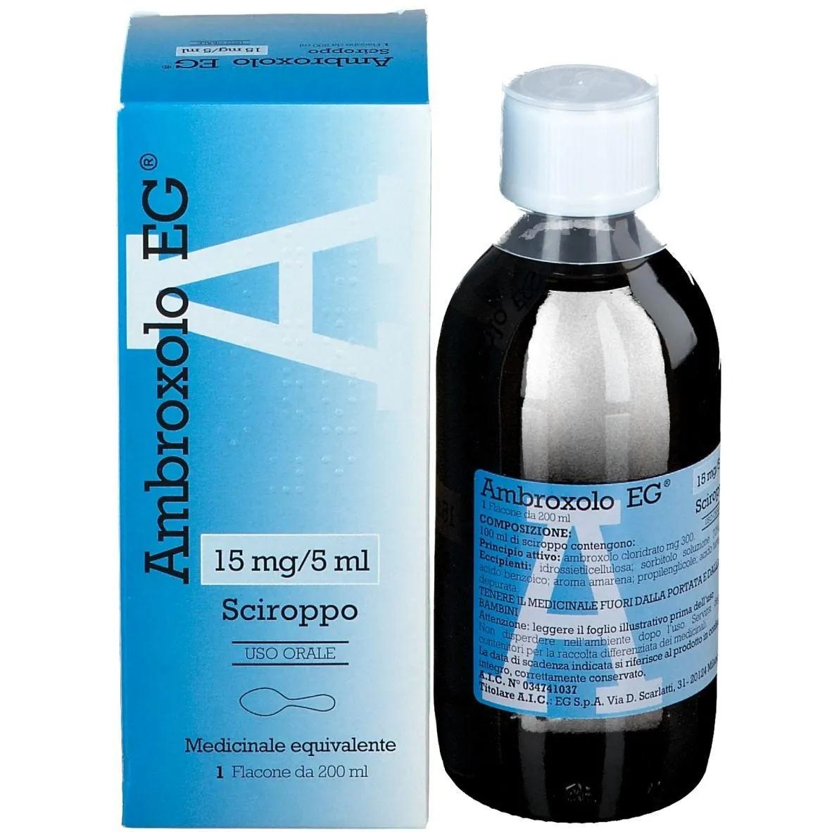 Ambroxolo EG 15 mg/5 ml Sciroppo Mucolitico 200 ml