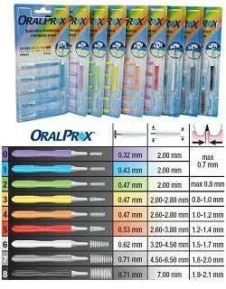 Oralprox Scovolino Interdentale 8 Nero 6 Pezzi