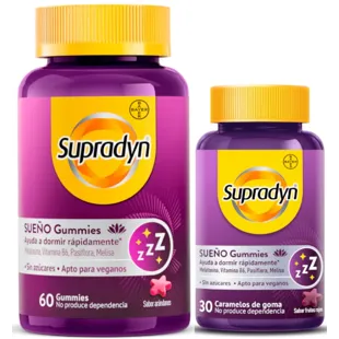 Supradyn Sleep and Serenity Melatonin and Vit, B6 30+60 Gummies SAVINGS FORMAT