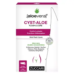 (aloevera)2 Zuccari Cyst-Aloe Sticks Flash 15x10ml