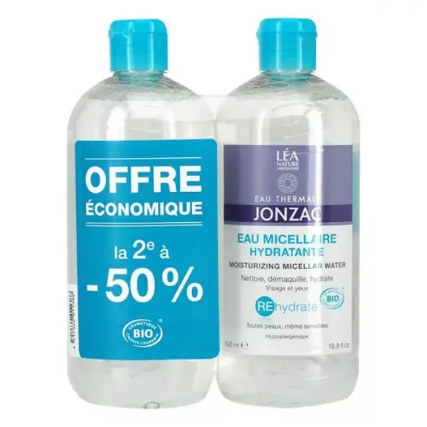 Agua de rehidratar Jonzac Micellaire Hydratante lote de 2 x 500ml