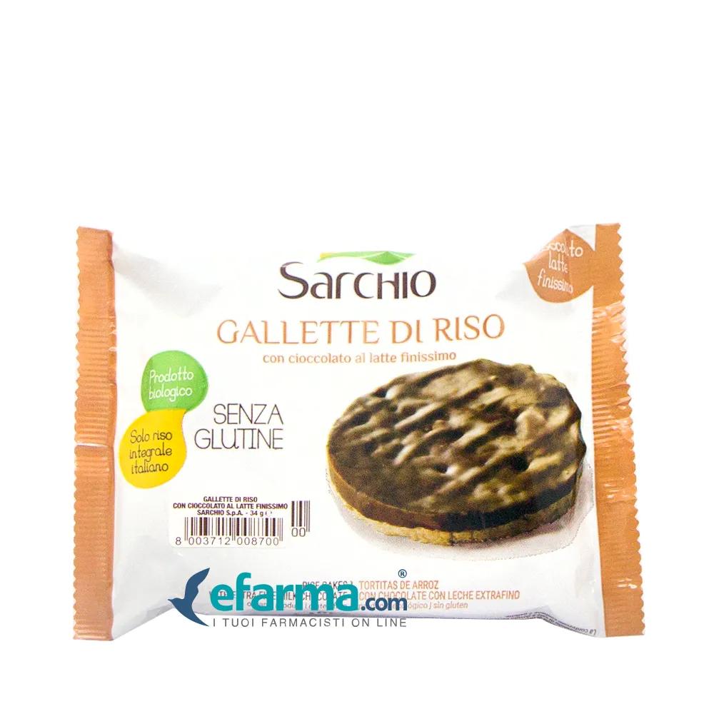 Sarchio Gallette Di Riso Con Cioccolato Al Latte Senza Glutine 34 g